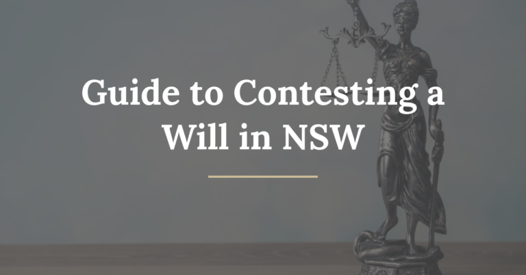 guide to contesting a will in NSW